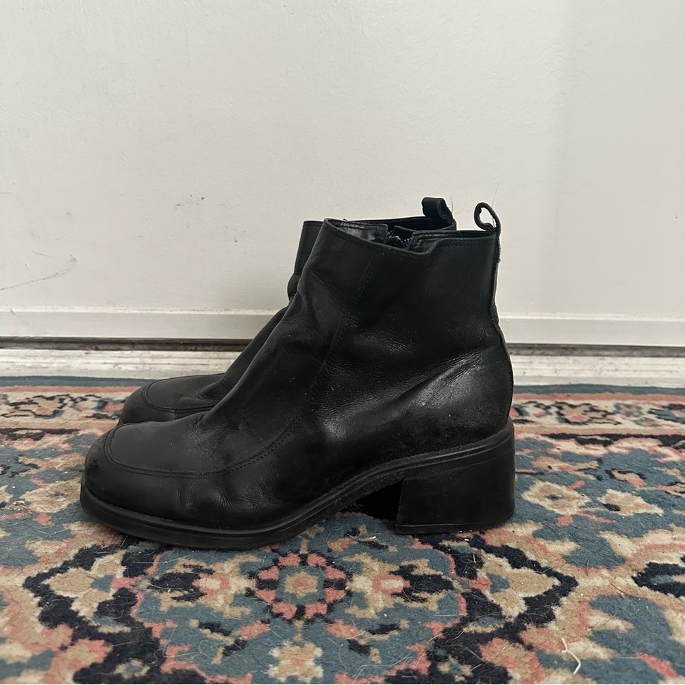 Vintage Black Leather Boots